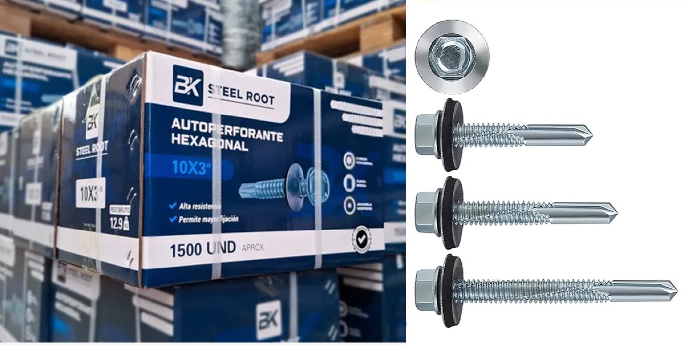 Autoperforantes hexagonales para fijación de cubiertas